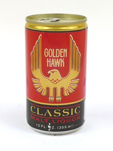 1980 Golden Hawk Classic Malt Liquor 12oz Tab Top Can No Ref., Philadelphia, Pennsylvania
