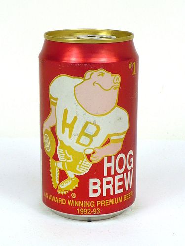 1993 Hog Brew Beer 12oz Tab Top Can No Ref., Smithton, Pennsylvania