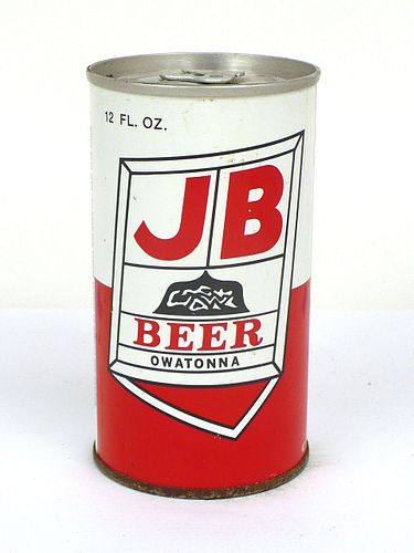 1979 JB Owatonna Beer 12oz Tab Top Can T83-18, New Ulm, Minnesota