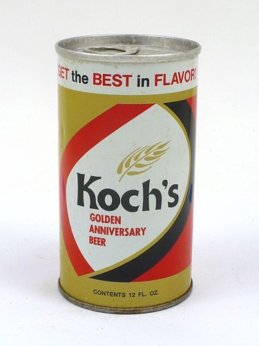 1972 Koch's Golden Anniversary Beer 12oz Tab Top Can T85-31, Dunkirk, New York