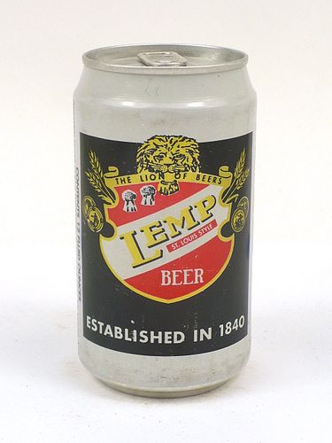 1988 Lemp Beer 12oz Tab Top Can No Ref., Evansville, Indiana