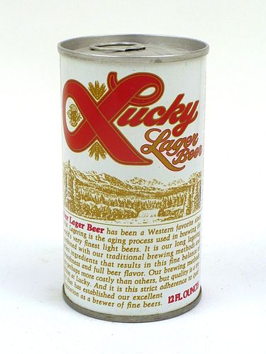 1969 Lucky Lager Beer 12oz Tab Top Can T90-20, Pueblo, Colorado