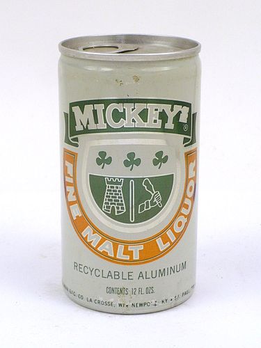 1977 Mickey's Fine Malt Liquor 12oz Tab Top Can T93-39V, La Crosse, Wisconsin