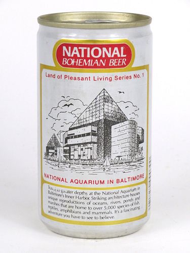 1980 National Bohemian Beer (National Aquarium) 12oz Tab Top Can T97-15.1, La Crosse, Wisconsin