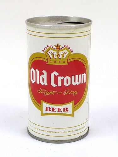 1976 Old Crown Beer 12oz Tab Top Can T99-35, Chicago, Illinois