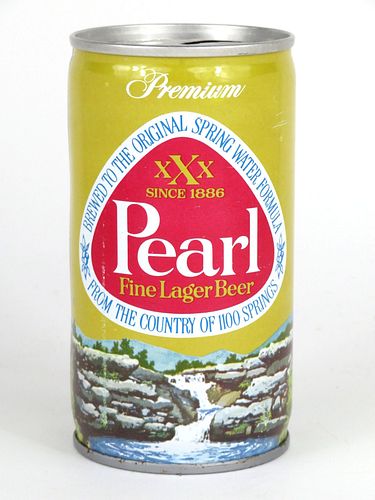 1974 Pearl Beer 12oz Tab Top Can T107-26, San Antonio, Texas