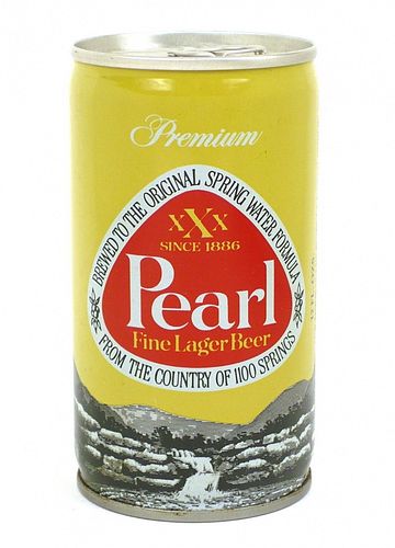 1972 Pearl Fine Lager Beer 12oz Tab Top Can T107-27, San Antonio, Texas