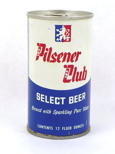 1971 Pilsener Club Select Beer 12oz Tab Top Can T109-28, Omaha, Nebraska