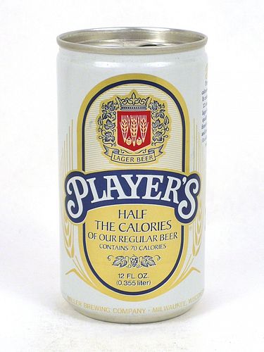 1977 Player's Lager Beer (Test) 12oz Tab Top Can T239-18V, Milwaukee, Wisconsin