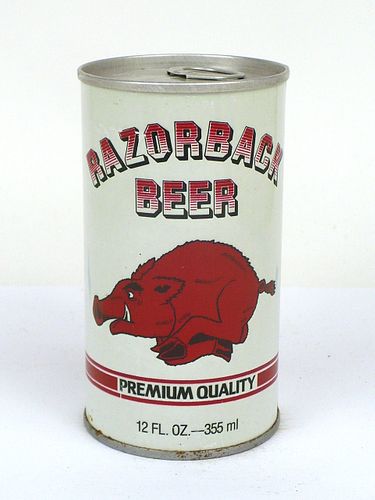 1976 Razorback Beer 12oz Tab Top Can T112-22, New Orleans, Louisiana
