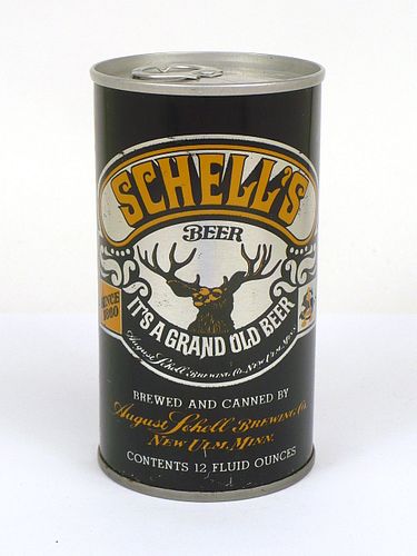 1972 Schell's Beer 12oz Tab Top Can T118-25, New Ulm, Minnesota