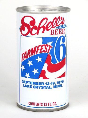 1976 Schell's Farmfest Beer 12oz Tab Top Can T118-31, New Ulm, Minnesota