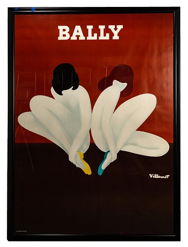 Bernard Villemot (French, 1911-1989) 'Bally (Le Lotus)' Lithograph Poster