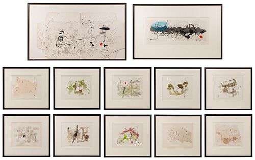 Joan Miro (Spanish, 1893-1983) 'Trace sur l'Eau' Complete Suite of Lithographs