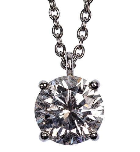 Tiffany & Co Platinum and Diamond Pendant on Necklace