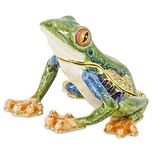 Jay Strongwater Style Frog Container