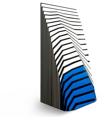 GIOVANNI SCHIANO, (Naples, 1976) 
"Deep blu". 
Cast methacrylate sculpture, laser cut and assembled by hand.