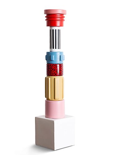 GIOVANNI SCHIANO, (Naples, 1976) 
"Drab days and coloured minds 6". 
Ceramic totem.