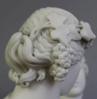 Finely Carved 19th C. Marble Sculpture of a Satyr