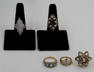 JEWELRY. Gold Ring Grouping.