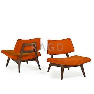JENS RISOM Pair of lounge chairs