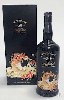 Bowmore   30 Years Old, "Sea Dragon" ceramic bottle .