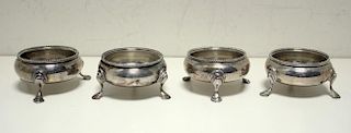 A set of four George III silver tub salts, by James Sutton & James Bult, London 1783, each of plain