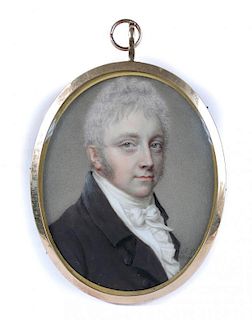 John Smart (British, 1741-1811) Portrait miniature of a Gentleman, traditionally thought to be Richa