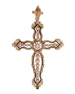 Pendant in the form of Latin cross, Alfonsina time, late nineteenth century.