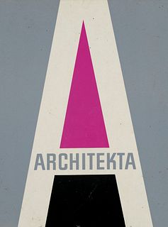  Architekta. Musterbuch mit über 120 Tapeten. o.O.,(Tapetenfabrik Gebr. Rasch, 1950er Jahre). 4°. OHLwd. mit illustriertem DTitel (etwas berieben und 