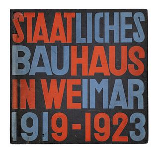  Staatliches Bauhaus Weimar 1919-1923. Hg. vom Staalichen Bauhaus und Karl Nierendorf. Mit 147 Abb. und 20 Farbtafeln, davon 9 Original-Lithographien 