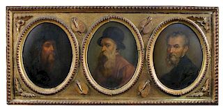 Leopoldo Dumini (Italian, 19th Century) Studies of the artists Leonardo da Vinci; Benvenuto Cellini;