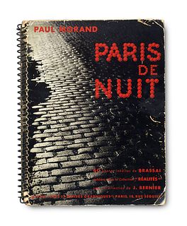 Paul Morand Paris de Nuit, 60 Photos inédites de Brassaï. 6 Bll. Text und 62 Photographien in Kupfertiefdruck, 25,5 x 20,5 cm. Paris, Édition Arts et 