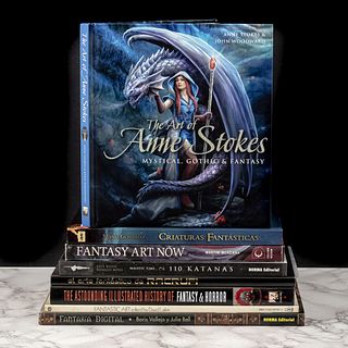 Libros sobre Fantasía. 110 Katanas / The Art Anne Stokes Mystical, Gothic & Fantasy /  The Astounding Illustrated History...Piezas: 8.