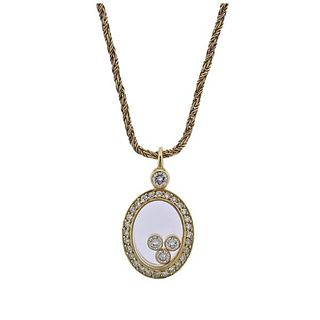 Chopard  18K Gold Happy Diamonds Pendant Necklace