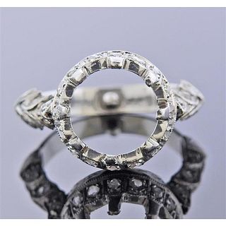 Platinum Rose Diamond Ring Mounting