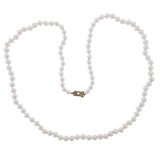 Mikimoto 18k Gold Classic Pearl Necklace