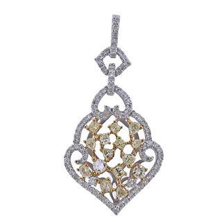 18k Gold Fancy Diamond Pendant