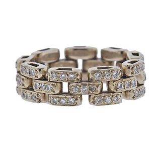 14k Gold Diamond Flexible Chain Ring