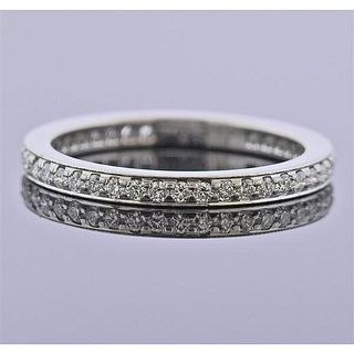 Tiffany &amp; Co Platinum Diamond Eternity Wedding Band Ring