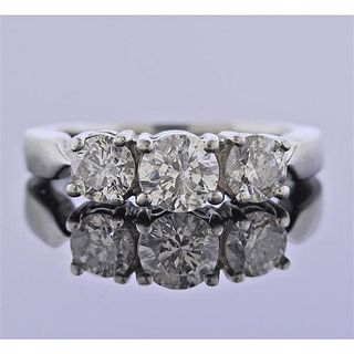 Platinum Diamond Three Stone Engagement Ring