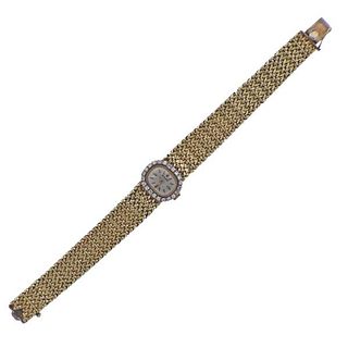 Rolex 1960s 14k Gold Diamond Lady&#39;s Watch Bracelet