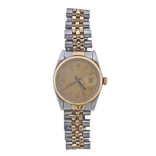 Rolex Datejust 18k Gold Steel Watch 16013