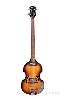 Klira Twen Star Electric Bass Guitar, c. 1968.
