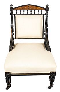 American Aesthetic Movement Ebonized Slipper Chair