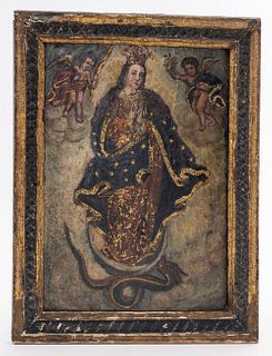 Spanish Colonial Icon of the Immaculate Conception