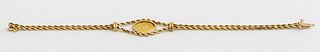 14K / 24K Yellow Gold Chinese Coin Bracelet
