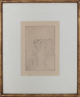 After Degas, "Danseuse Mettant Son Chausson" Print
