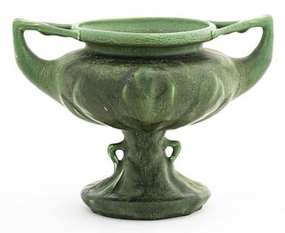 Arts & Crafts Hampshire Pottery Green Compote