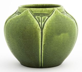Arts & Crafts Rookwood Pottery Green Vase, 1914